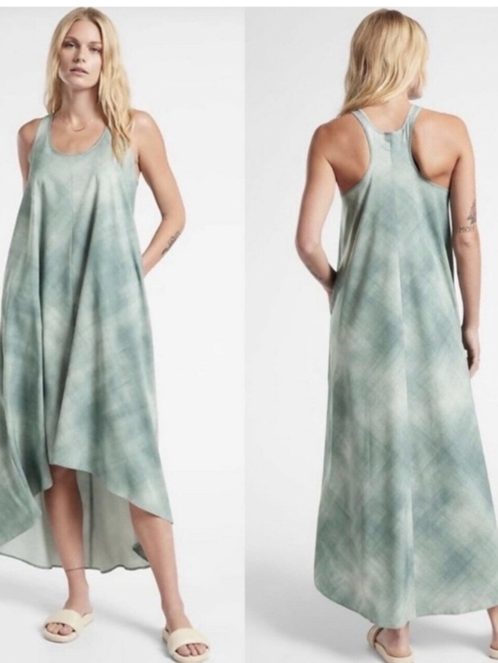 Athleta Flowy Summer Dress, Presidio Green | Size 1X